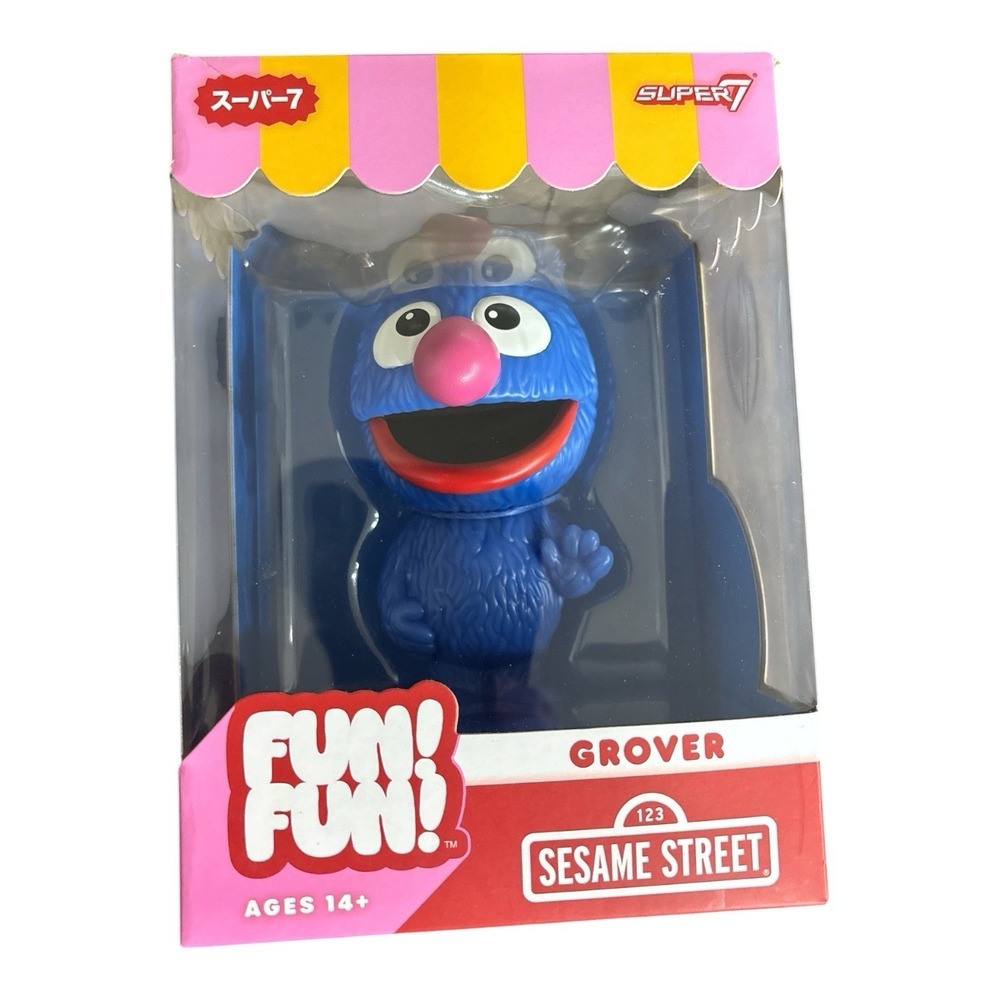 Super7 Fun! Fun! Sesame Street Grover Vinyl Figure Collectible New In Box